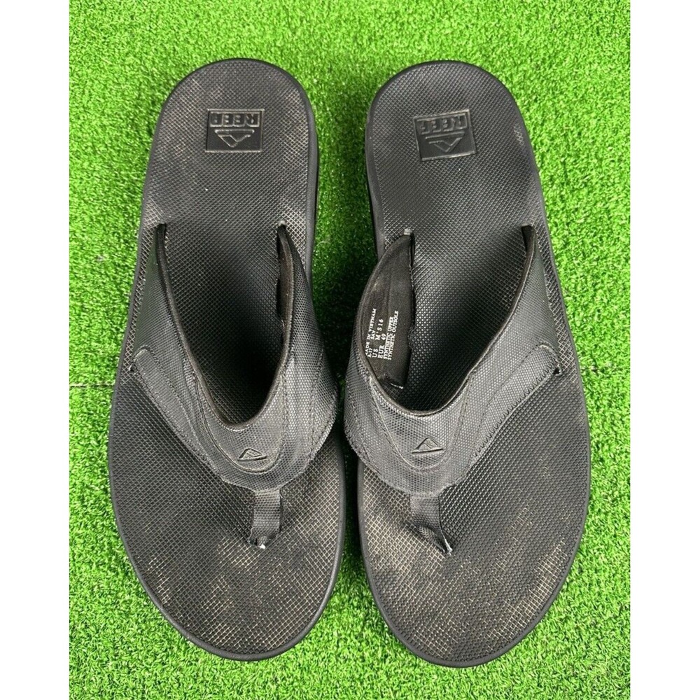 REEF Men's Black Flip Flops Sandals Size 16 Bottle Opener